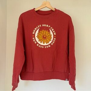 Hurley Medium Pink Pull Over Sweatshirt Size Medium